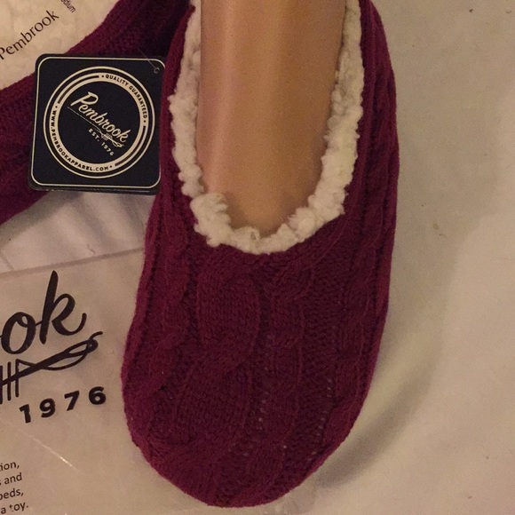 ❄️🔷PEMBROOK SOFT SHERPA CABLE-KNIT SLIPPERS - Picture 3 of 8